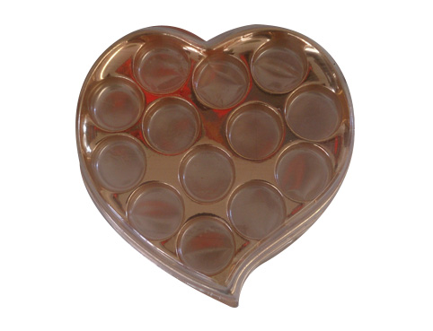 Caja corazon dorada