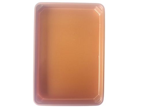 Caja alfajor lisa dorada mediana