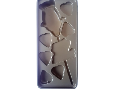Caja rosa bombones dorada